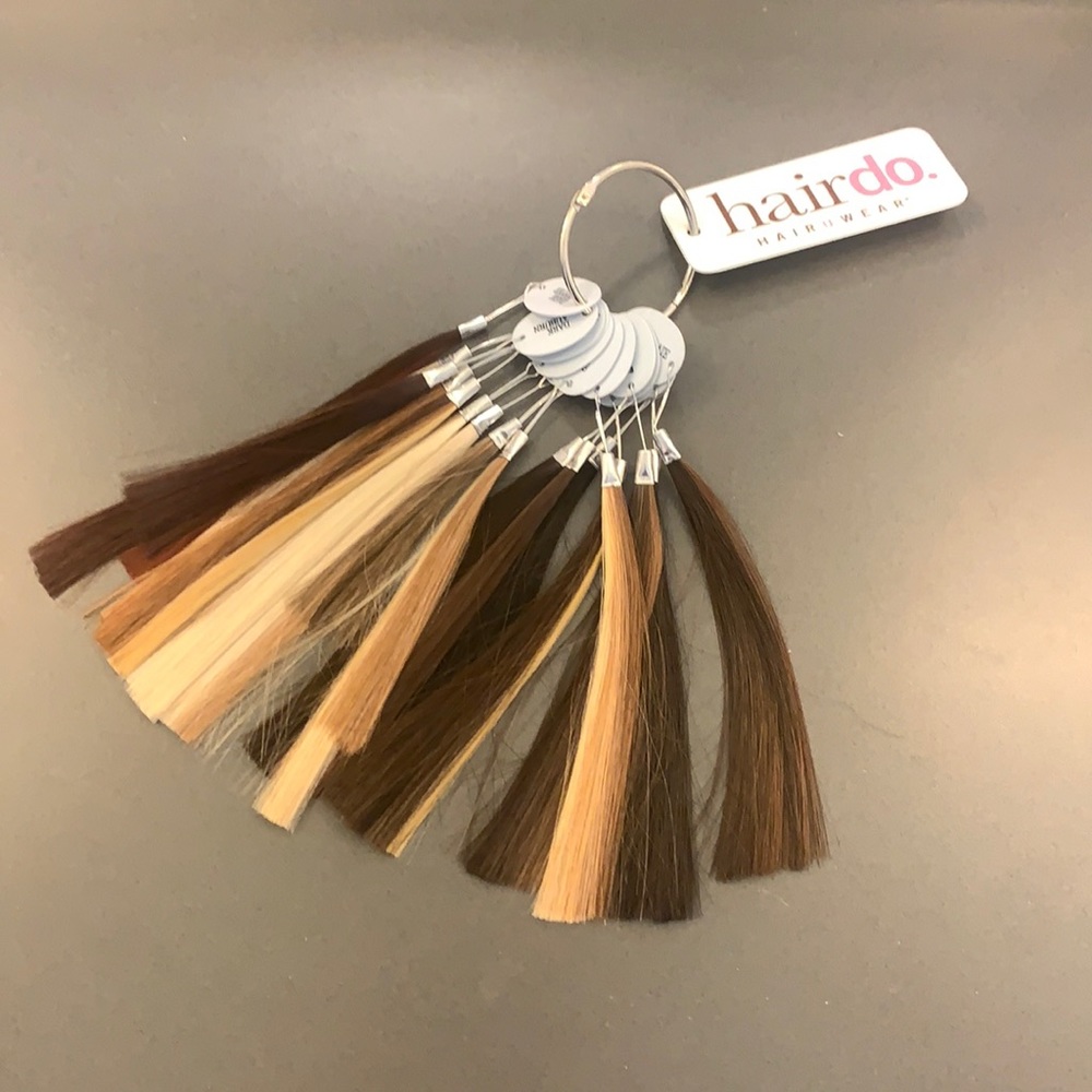 Hair color swatches